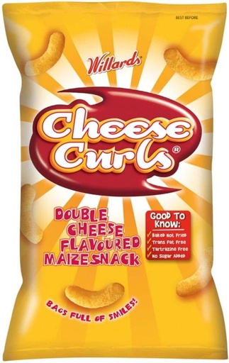 [CPSH4S5FKEWG8APY] Willards Double Cheese Flavoured Maize Snack Puffcorn (16 x 150 g)