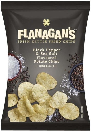 [CPSHFS7YQEDMEUNY] Flanagan's Black Pepper & Sea Salt Chips (20 x 120 g)