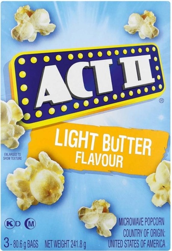[PCOHFUDTH6FPTFXM] Act II Microwave Light Butter Popcorn (241.8 g)