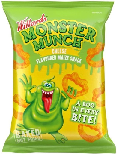 [CPSHFS7YD2QNZGDT] Willards Monster Munch Cheese Flavoured Maize Snack Chips (22 x 100 g)
