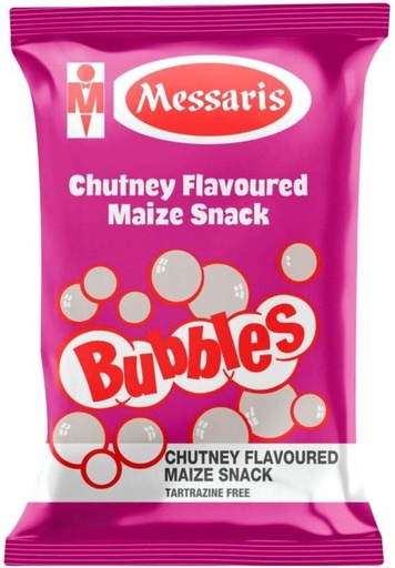 [CPSHFS7YNKQHCYDD] Messaris Bubbles Chutney Flavoured Maize Snack Chips (1 x 100 g)