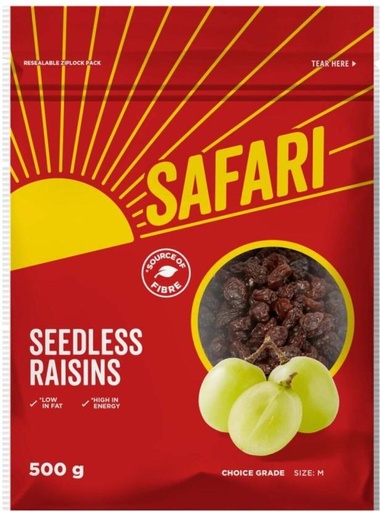 [NDFHFTAY8YZVHE2Z] Safari Seedless Raisins Raisins (500 g)