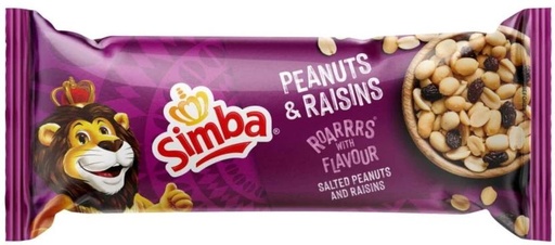 [NDFHFTAYZZWXQUGQ] Simba Salted Peanuts & Raisins (24 x 60 g)