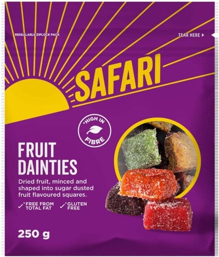 [NDFH28YZ9ZSCBJGZ] Safari Danties Squares Fruit (250 g)
