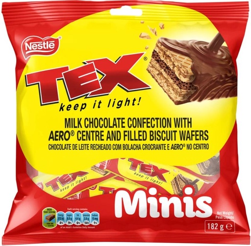[CHOH26PHN4ZW8GGH] Nestle Tex Wafer Aero Centre Minis Milk Chocolate Bars (182 g)