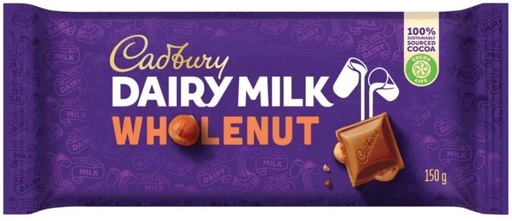 [CHOH26PHQTUZNS6B] Cadbury Dairy Milk Wholenut Milk Chocolate Slabs (150 g)