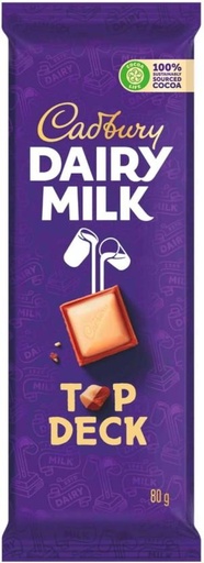 [CHOH26PHKYGAJEBB] Cadbury Dairy Milk Top Deck Milk Chocolate Slabs (24 x 80 g)