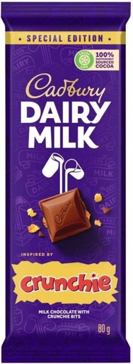 [CHOH7KQXGRAJKKZR] Cadbury Chocolate Crunchie Milk Chocolate Slabs (80 g)