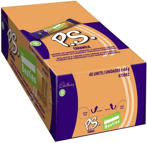 [CHOH26PZVBKZ4GZQ] Cadbury PS Caramilk Milk Chocolate Bars (40 x 48 g)