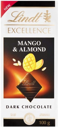 [CHOH26PHUYVHYCCD] Lindt Excellence Mango and Almond Dark Chocolate Dark Chocolate Slabs (100 g)