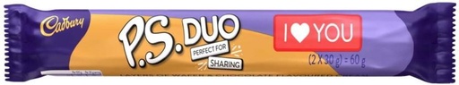 [CHOH26QXZTGHNMB3] Cadbury P.S. Duo Milk Chocolate Bars (30 x 30 g)