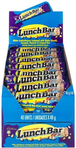 [CHOH26PHFYQZBYH7] Cadbury Lunch Bar Dream Milk Chocolate Bars (40 x 48 g)