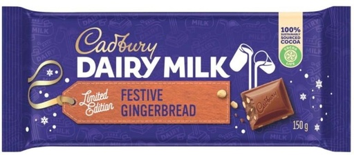 [CHOH7KQXUWDFBASH] Cadbury Chocolate Slab Gingerbread Milk Chocolate Slabs (150 g)