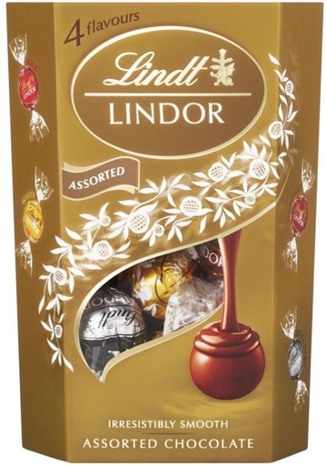 [CHOH4SUGXKEMR7RW] Lindt Lindor Irresistibly Smooth Assorted Chocolate Milk Chocolate Bars (200 g)