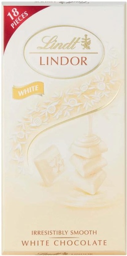 [CHOH26PHC2NZQSTV] Lindt Lindor Irresistibly Smooth White Chocolate White Chocolate Slabs (100 g)