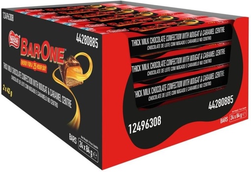 [CHOH26PHQH3PK9JZ] Nestle Bar One Milk Chocolate Bars (12 x 84 g)