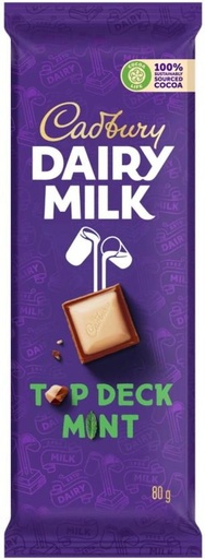 [CHOH26PHCVJSUARG] Cadbury Dairy Milk Top Deck Mint Milk Chocolate Slabs (24 x 80 g)