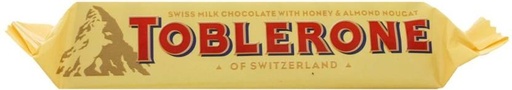 [CHOH26QB7ZPW7SAK] Toblerone Swiss Milk Chocolate Honey and Almond Nougat Milk Chocolate Bars (35 g)