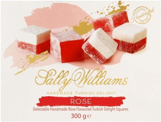 [CHOH26PH7YXBJCXH] Sally Williams Handmade Turkish Delight Rose White Chocolate Bars (300 g)