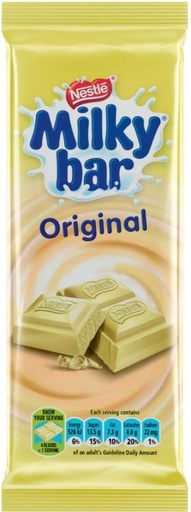 [CHOH26PHQZZGGZKH] Nestle Milkybar Original White Chocolate Slabs (24 x 80 g)