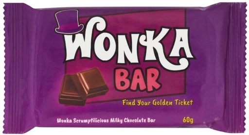 [CHOH4SUGUVSUFJ6H] Wonka Milky Chocolate Milk Chocolate Slabs (24 x 60 g)