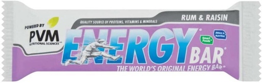 [CFEH7Z3YNCVBZWYR] PVM Energy Bars Rum And Raisin Fruit and Nuts Chocolate Bars (20 x 45 g)