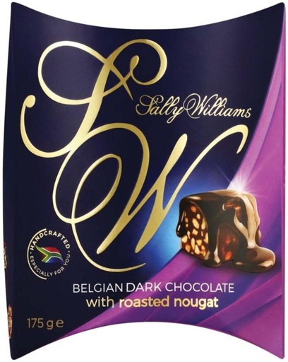 [CHOH26QXFSZUTUTC] Sally Williams Belgian Dark Chocolate with Roasted Nougat Dark Chocolate Bites (175 g)