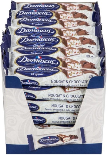 [CHOH26QBADZHUZFN] Damascus Traditional French Nougat Original Milk Chocolate Bars (40 x 40 g)