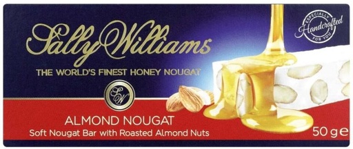 [CHOH26QBQYPHZAVT] Sally Williams Roasted Almond Nougat White Chocolate Bars (24 x 50 g)