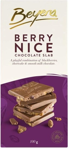 [CHOH7KQXGVTC8F7V] BEYERS Berry nice chocolate slab Milk Chocolate Slabs (100 g)