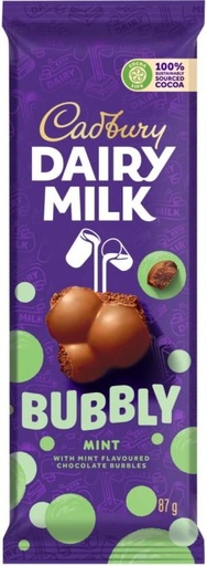 [CHOH26PHHUYU4FBS] Cadbury Dairy Milk Bubbly Mint Milk Chocolate Slabs (87 g)