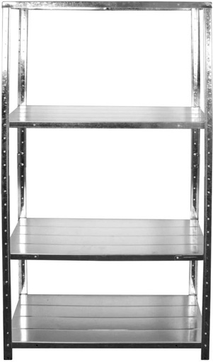 [LGRH28ZGWZDBN4FE] Wildberry 4 Tier Galvanised Steel Rack Shelf For  Storage (Number of Shelves - 3)