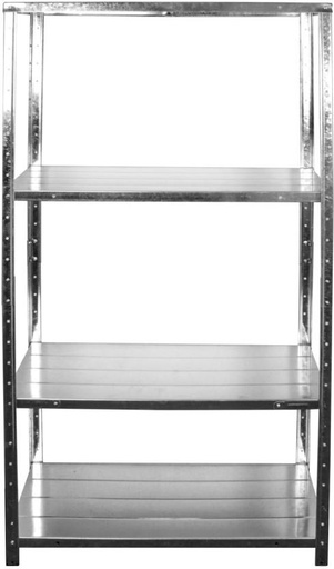 [LGRH28ZGWZDBN4FE] Wildberry 4 Tier Galvanised Steel Rack Shelf For  Storage (Number of Shelves - 3)