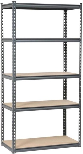 [LGRH28ZGNTPVP89M] Wildberry 5 Tier MDF Metal Shelving 250kg Stainless Steel Rack Shelf For  Storage (Number of Shelves - 4)