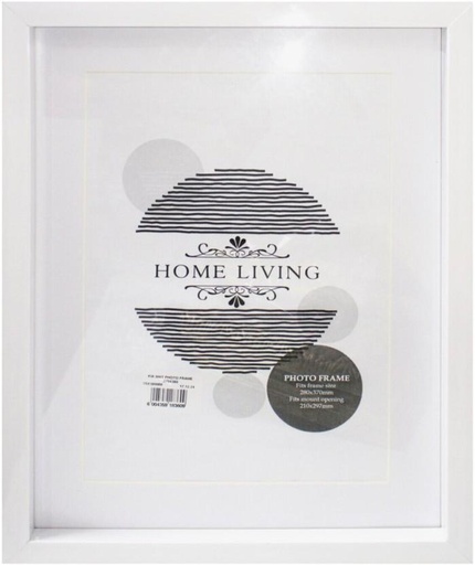 [NPFH9QSQ6ET39HZF] Home Living Plastic Wall Photo Frame (White, 1 Photo(s), 270X380)