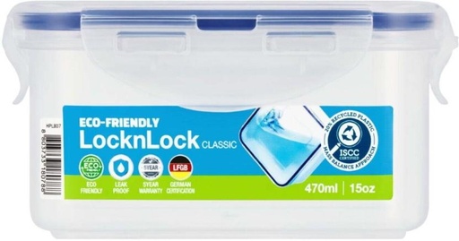 [CNRH7Z3AZYGZDTNX] Lock&lock Plastic Utility Container  - 470 ml (White, Blue)