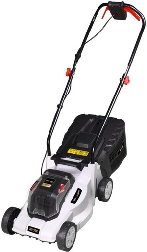 [LWMHBK6X6DPFGHDU] Ryobi Scissor Mower Battery Rotary Push Lawn Mower (White, Black)