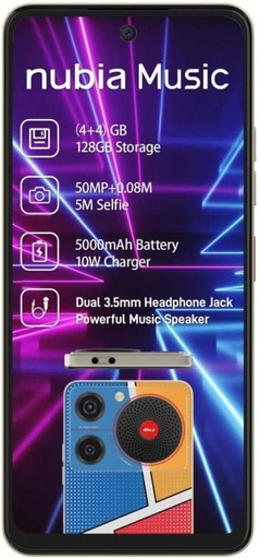 [MOBH7TZFHN4HJPMF] Nubia 128GB | Music Pop Art | BLK (Black, 128 GB) (6 GB RAM)