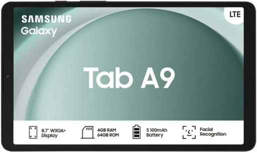 [TBLH27ZEZJ4MHFZG] Samsung Galaxy Tab A9 LTE Android 4 GB RAM (Wi-Fi+4G, 64 GB, NA)