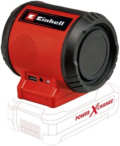[SKRH5Q42JGG5NAXC] EINHELL PXC Cordless Speaker TC-SR 18 Li Bt - Solo Bluetooth Smart Speaker Stereo (Red)