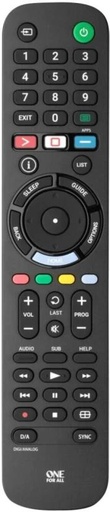 [RCRH5HZQZMGG3JFR] ONE FOR ALL  Replacement TV Remote Sony Remote Controller (Black)