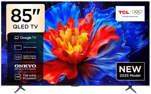 [TVLHEJSX2AG6MAUU] TCL 216 cm (85 inch) QLED Ultra HD (4K) Google TV 2025 Edition