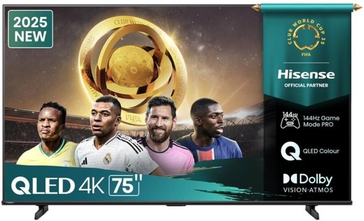 [TVLHE9Y7VE6XBHYR] Hisense 190.5 cm (75 inch) QLED Ultra HD (4K) VIDAA TV 2025 Edition