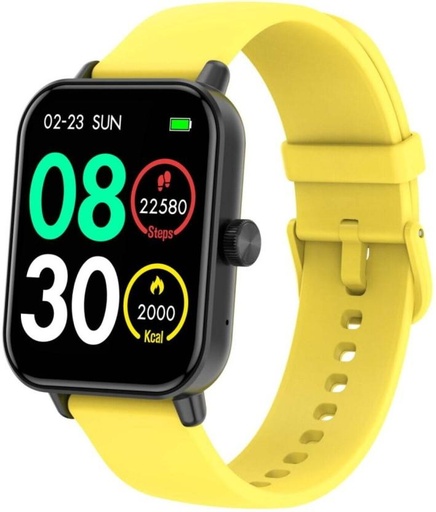 [SWHH7M8DXYZSKEHV] Volkano Chroma Series Smartwatch (Yellow Strap, Free)