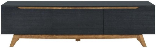 [TVUH9U2T9MTQEAFA] Everfurn FD-TS-20-9 Engineered Wood TV Entertainment Unit (Finish Colour - Black, Knock Down)