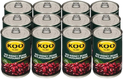 [CFDHFRS7UNFGGERZ] Koo Red Kidney Beans (410 g, Pack of 12)