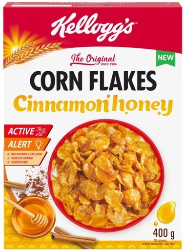 [CFEH9PHDRQ6MTZUT] Kellogg's Corn Flakes Cinnamon Honey Box (350 g)