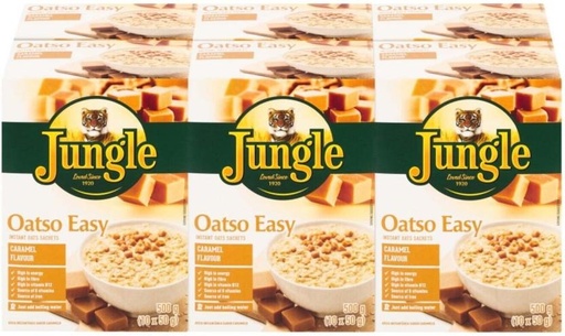 [CFEHBY5MACSSH6JD] Jungle Instant Caramel Flavour Oats Box (6 x 500 g)