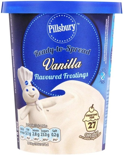 [BDCHFZVPKZKUVHQW] Pillsbury Vanilla flavoured frosting Icing (400 g)