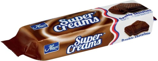 [CKBHFU62ANAMYG5F] Henro Super Creams Double Chocolate Cream Filled Biscuit (125 g)